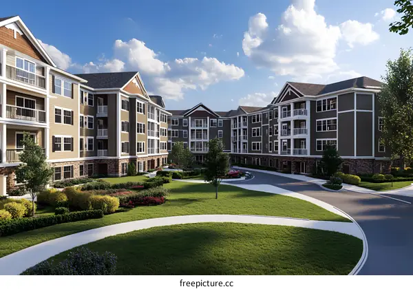 Luxury Apartment Building Exterior With Modern Design