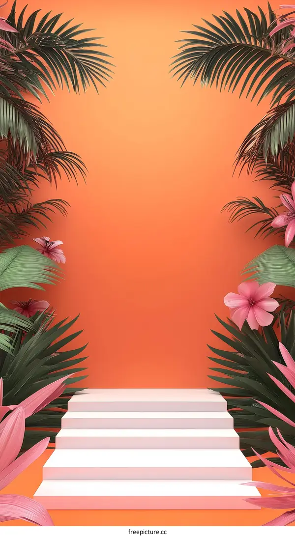 Tropical Stairway Display Stand