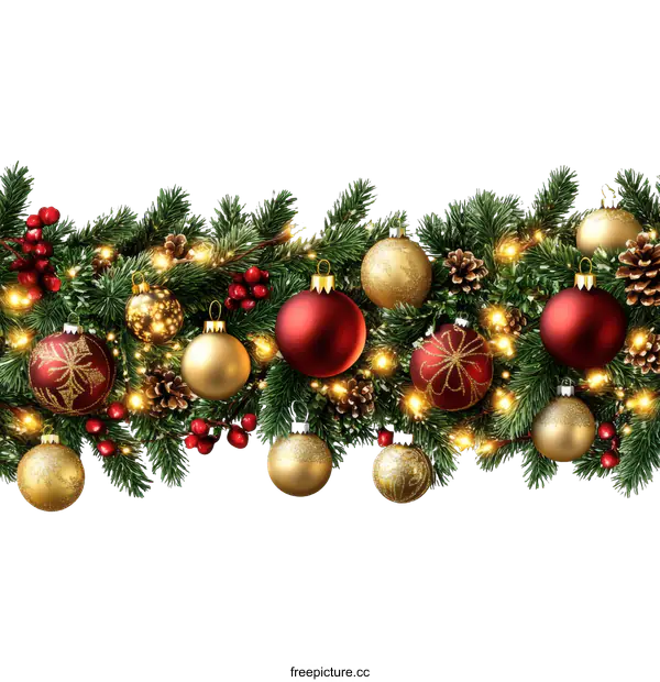 [Transparent Background PNG]Christmas Garland Decoration Illustration