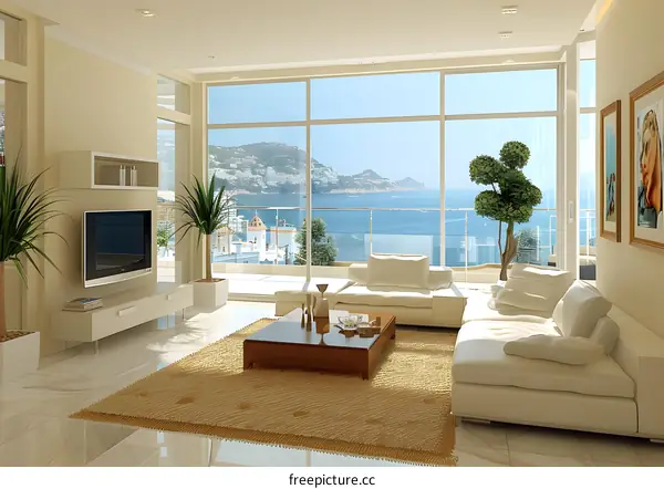 Luxurious Apartment Living Room Interior