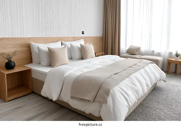 Modern Bedroom Interior Design with Beige Accents