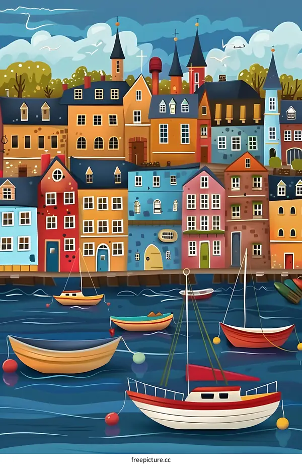 Colorful Houses on the Waterfront