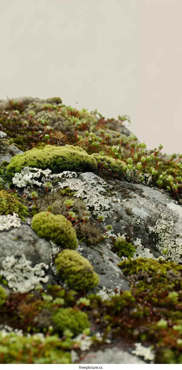Green Moss Growing on Stone