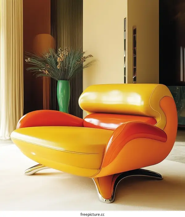Colorful Mid-Century Modern Armchair