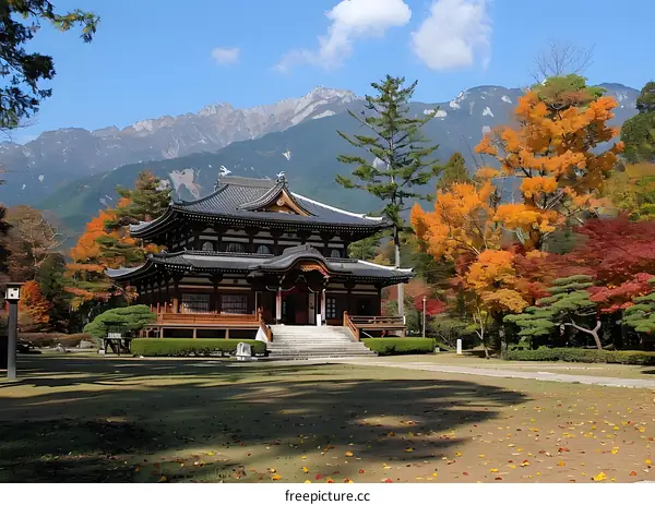 Japanese Temple in Autumn