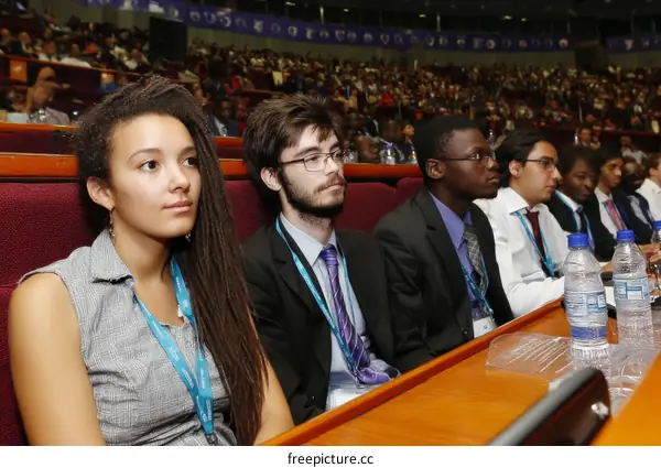 International Conference Attendees in Formal Attire