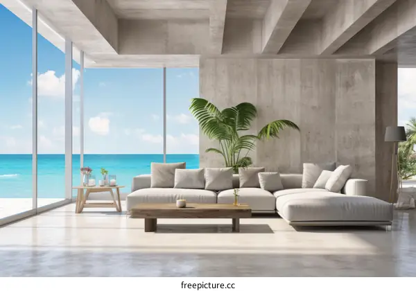Modern Minimalist Beach House Interior Design