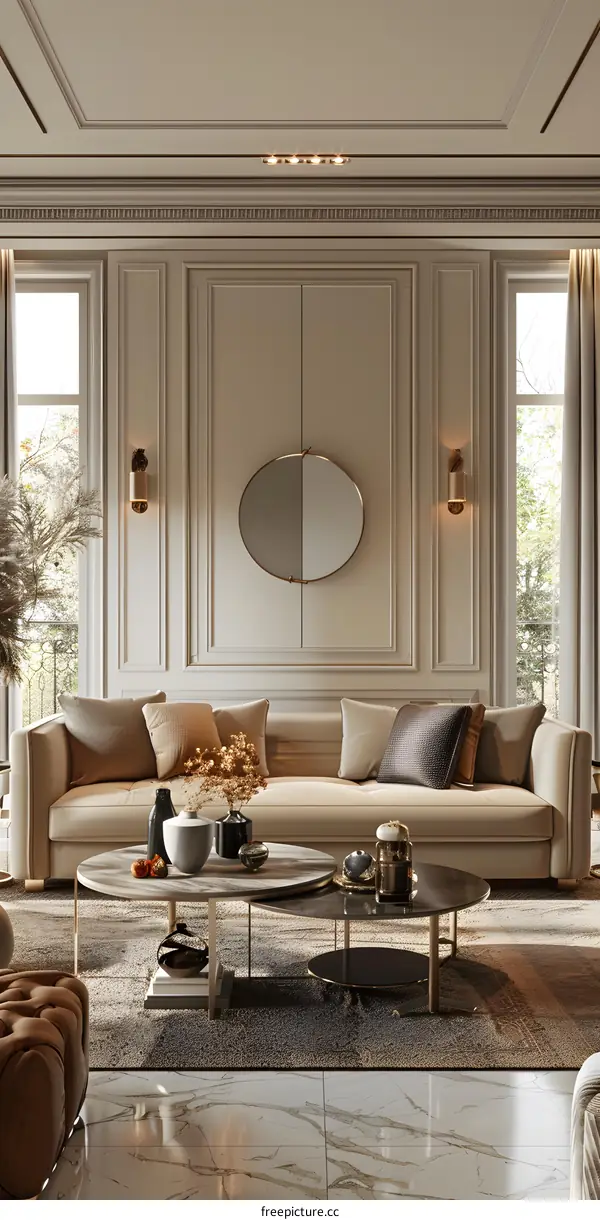 Modern minimalist style living room