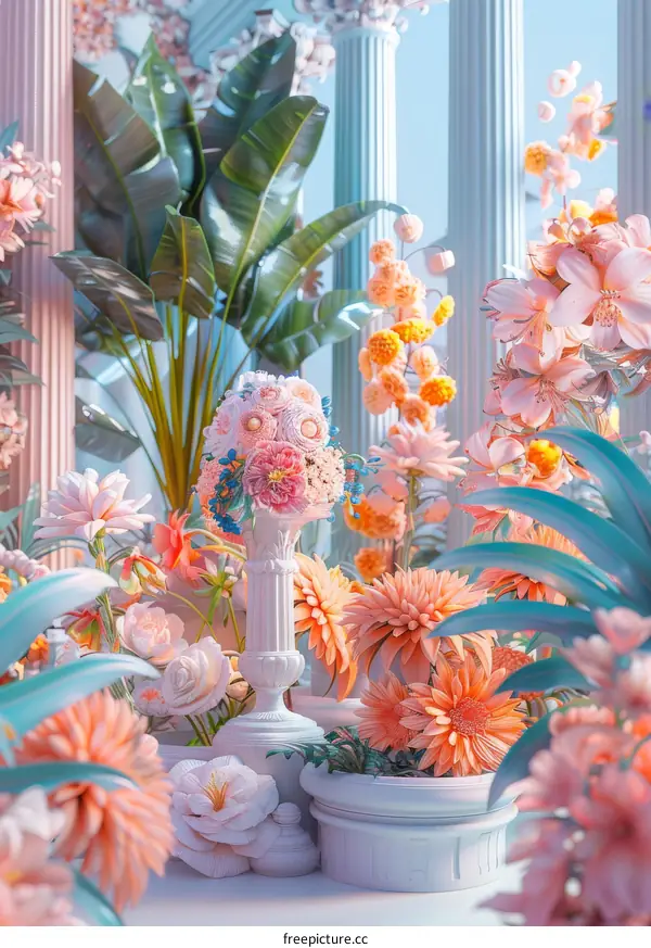 Pastel Floral Garden Illusion