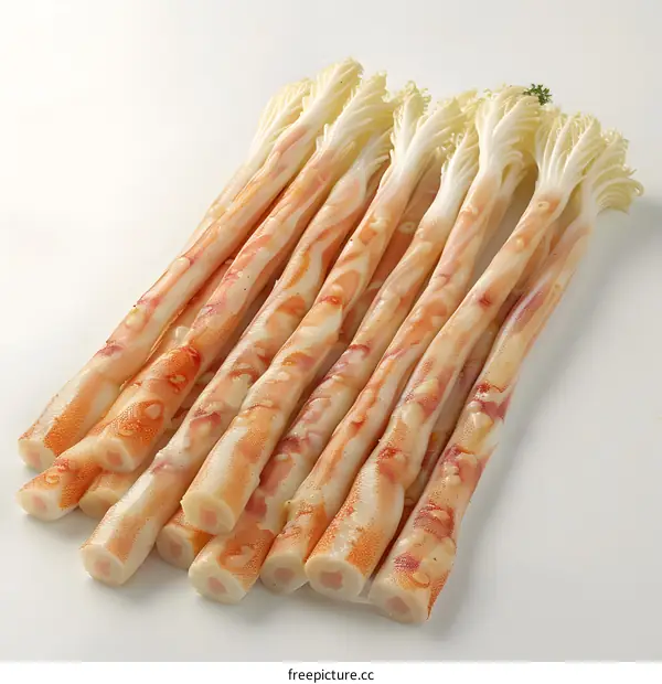 Fresh Squid Tentacles on White Background