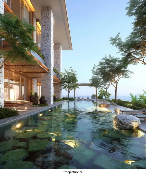 Luxury Residential Swimming Pool Complex Design