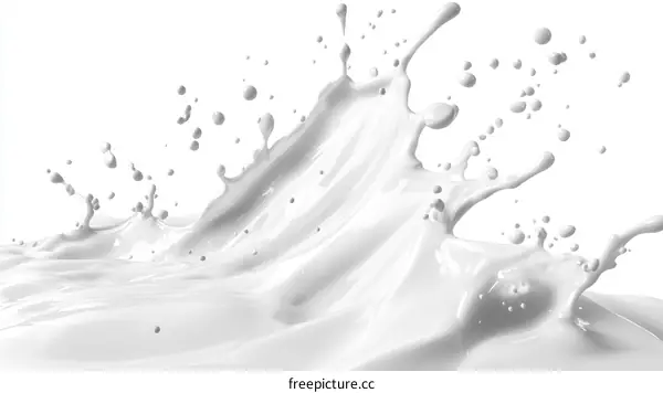 Milk Splash Abstract Art Illustration