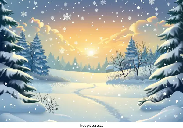 Snowy Winter Landscape
