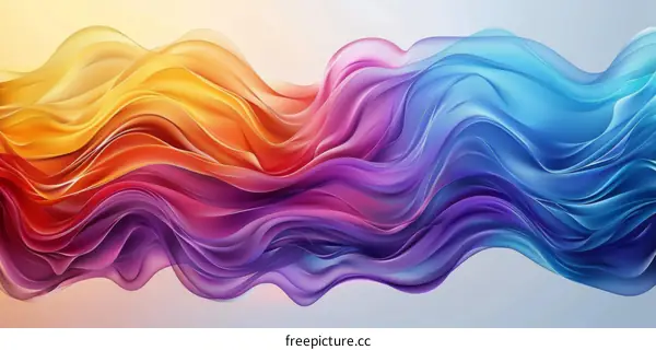 Abstract Colorful Flowing Fabric Design