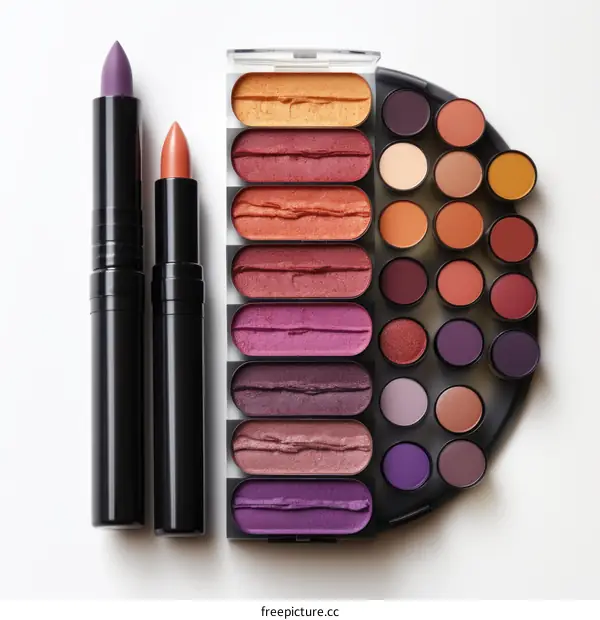 Vivid Purple and Orange Cosmetics