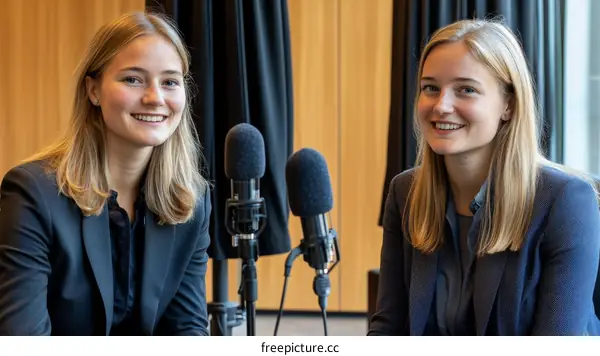 Two Caucasian Women in Business Interview Setting