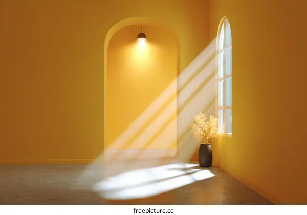 Sunny Yellow Interior Design Illustration