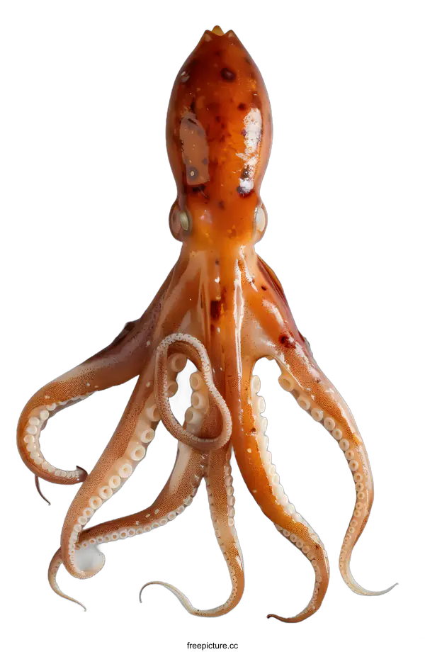 [Transparent Background PNG]A close up of an octopus