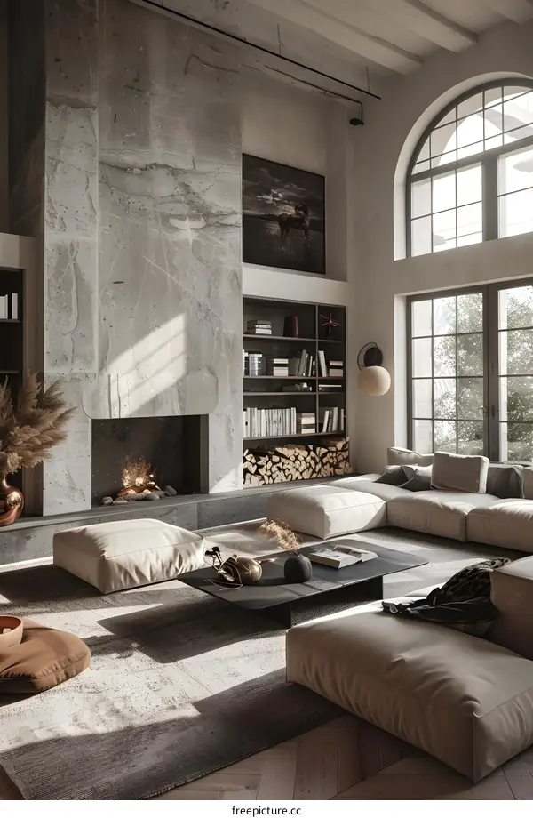 Modern minimalist style living room