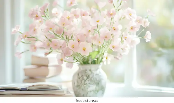 Beautiful Pastel Pink Flowers in Vase
