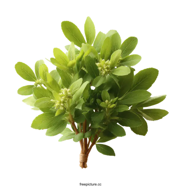 [Transparent Background PNG]Fresh Spring Leaves Bouquet Close-up