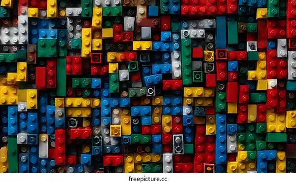 Colorful LEGO Bricks Background Design