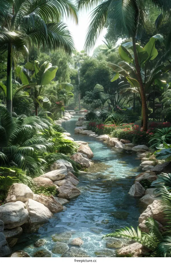 Tropical Rainforest with a River