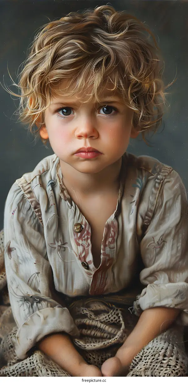 Portrait of a Blonde Boy
