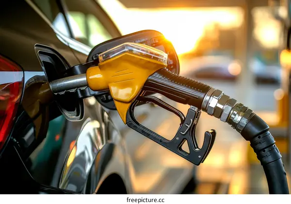 Close up of a gas pump at a gas station