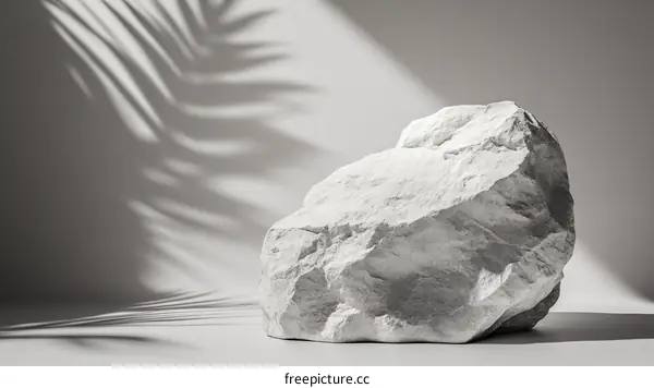 Stylish Minimalist White Rock Display