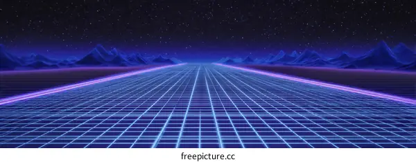 Cyberpunk Retro Futuristic Highway