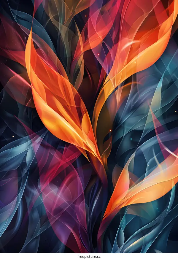 Colorful abstract flower