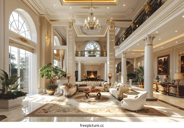 European style luxury living room interior design