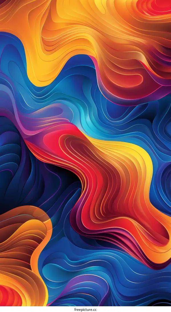 Abstract Colorful Waves