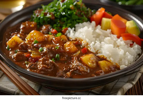 Japanese beef curry with rice