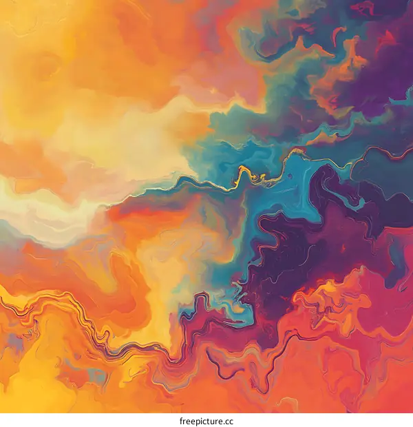 Abstract Colorful Swirls Background