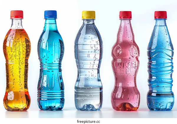 Different Types of Bottled Water and Flavored Beverages