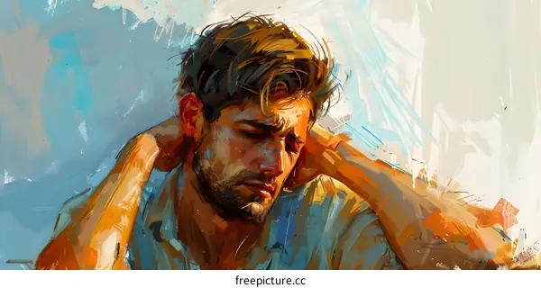 portrait of a man with a beard wearing a blue shirt