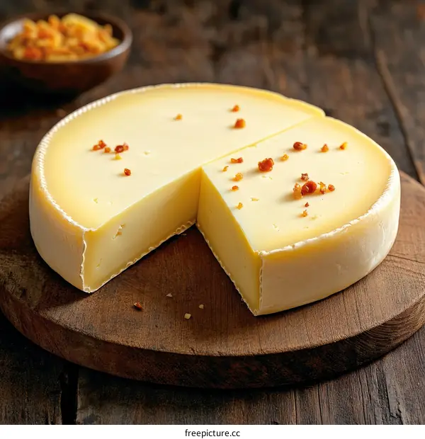Sliced Round Cheese with Crispy Topping