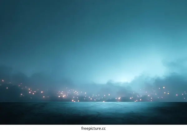 Abstract Empty Space with Misty Lights