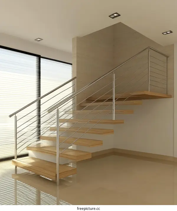 Modern Wooden Staircase Interior Design