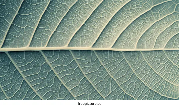 The detailed structure of leaf veins
