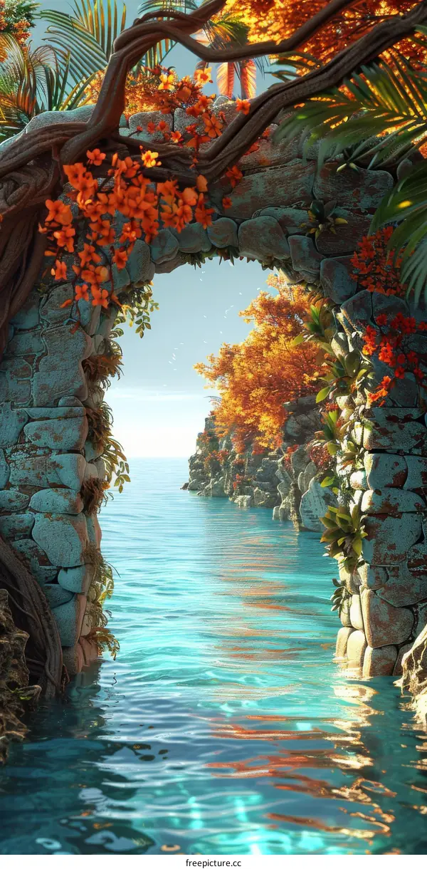 Enchanted Archway to a Mystical Landscape