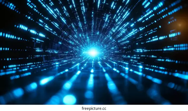 Abstract Digital Tunnel Light Effect