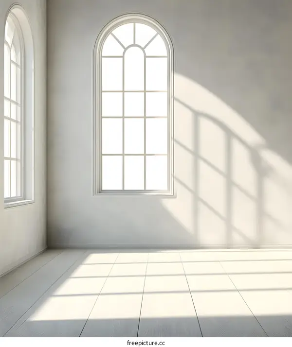 Arched Windows in a Minimalist Room Design