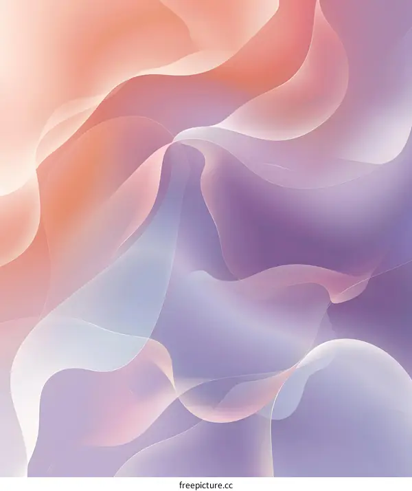 Abstract Purple and Pink Background With Smooth Wavy Lines