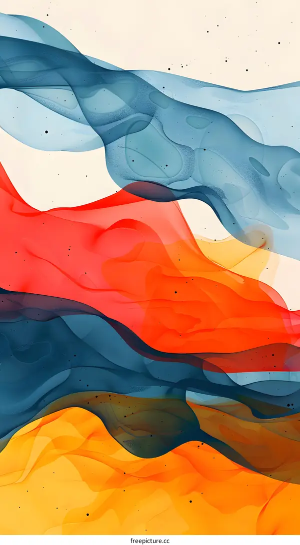 Abstract Colorful Waves Background