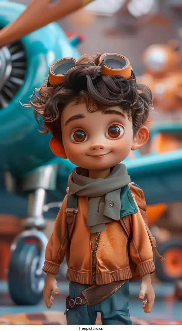 Little Boy in Aviator Gear