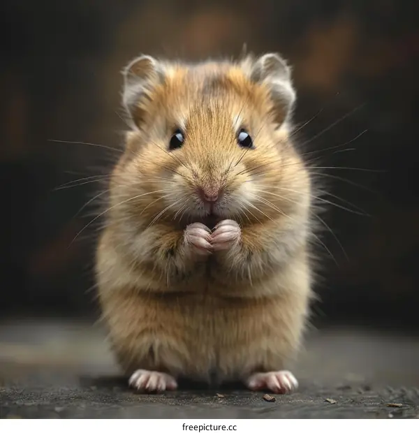 Close-up portrait of a cute hamster