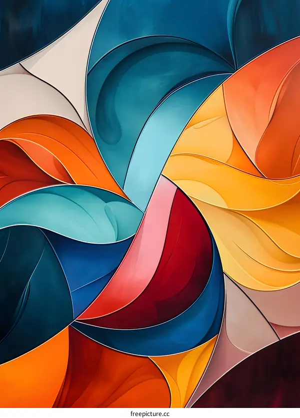 Abstract Colorful Swirls